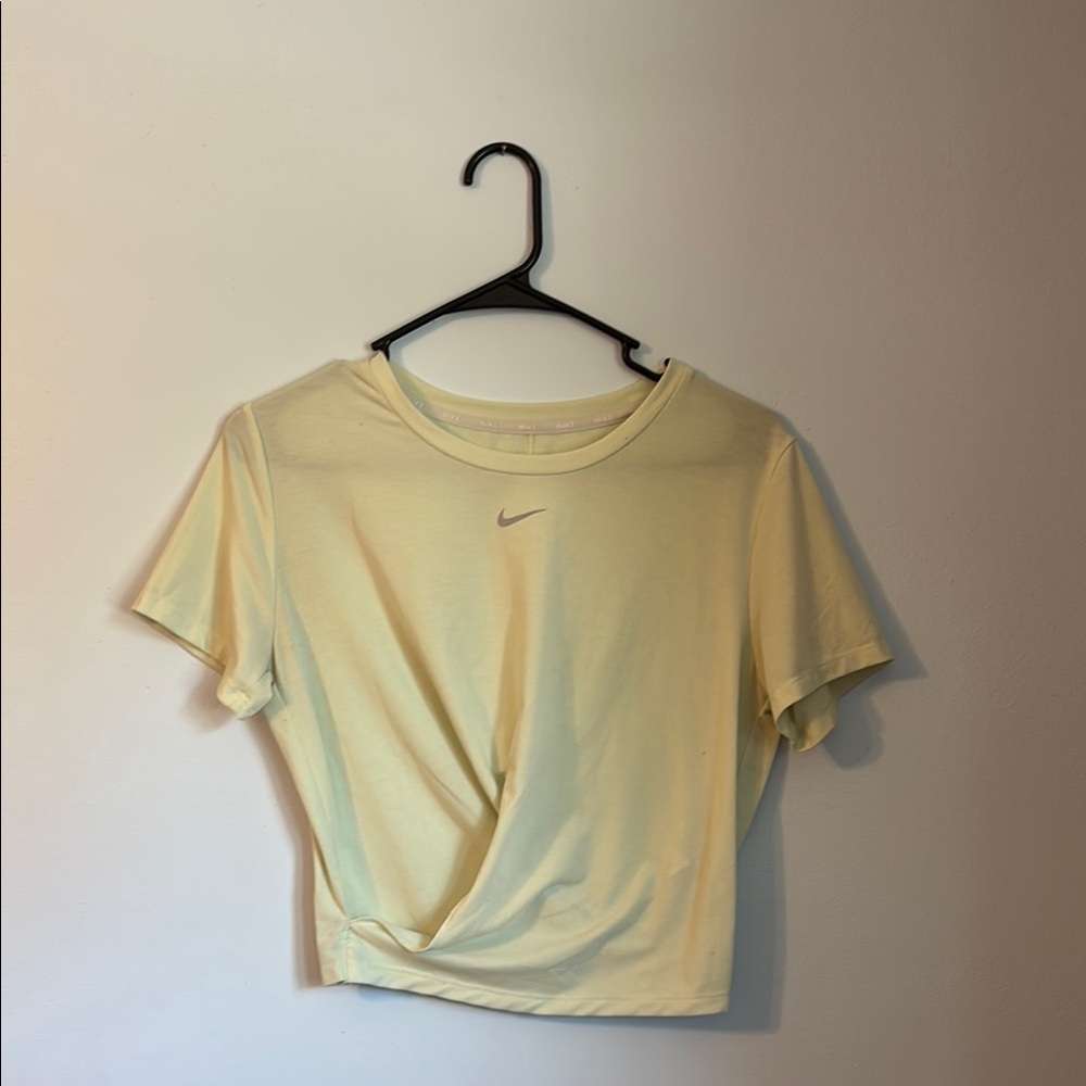 Nike Lime Fitted Crop T-Shirt